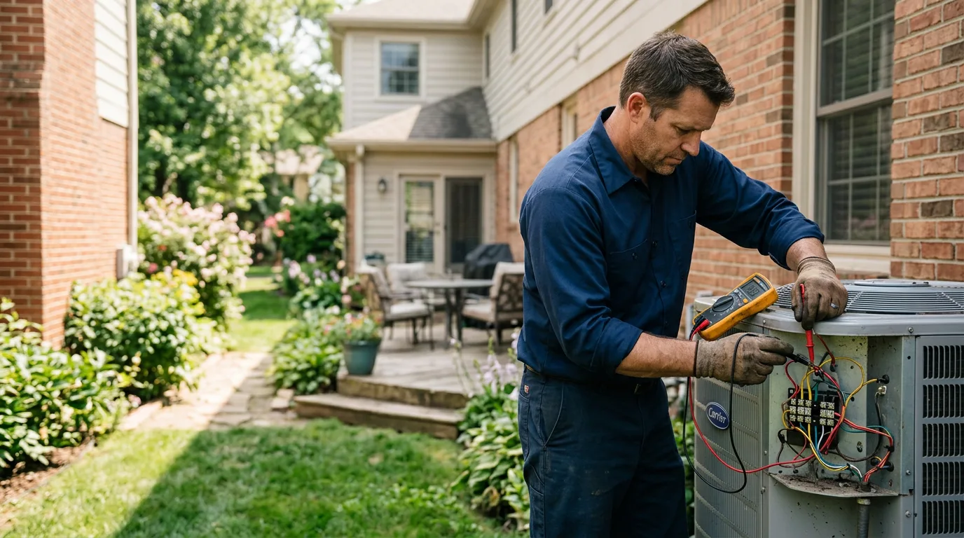 HVAC technician working near Renault, IL